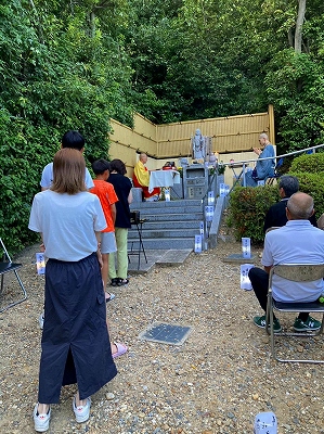 【京都宇治・宝善院】水子供養の合同法要の様子です。多くの方がお参りにお越しでした。