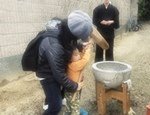 永代供養合同法要での餅つき