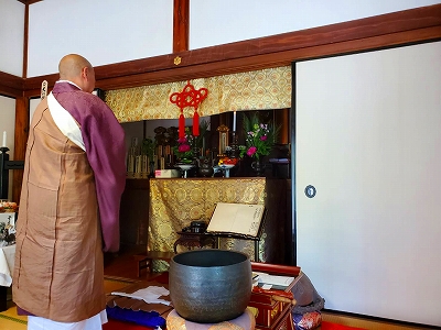 【京都宇治・宝善院】当院を開いた独振和尚の回忌の様子です。